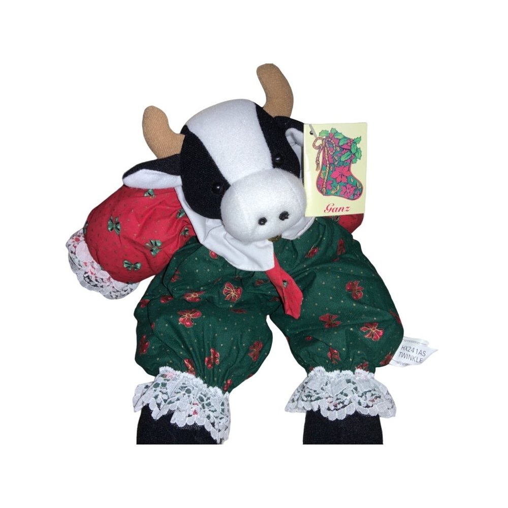 Ganz Christmas Cow Shelf Sitter TWINKLE